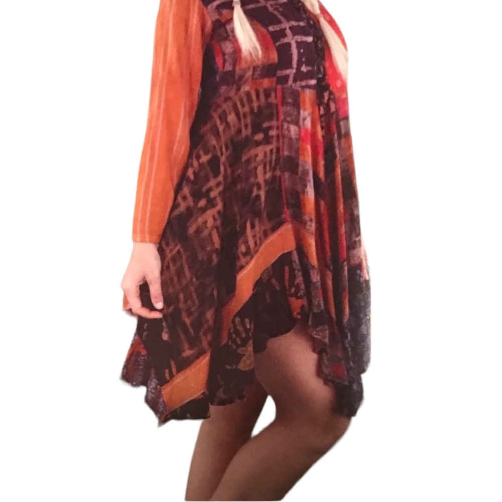 NWT.  Sacred Threads Fall tunic/dress.  BL/RD3. 219677